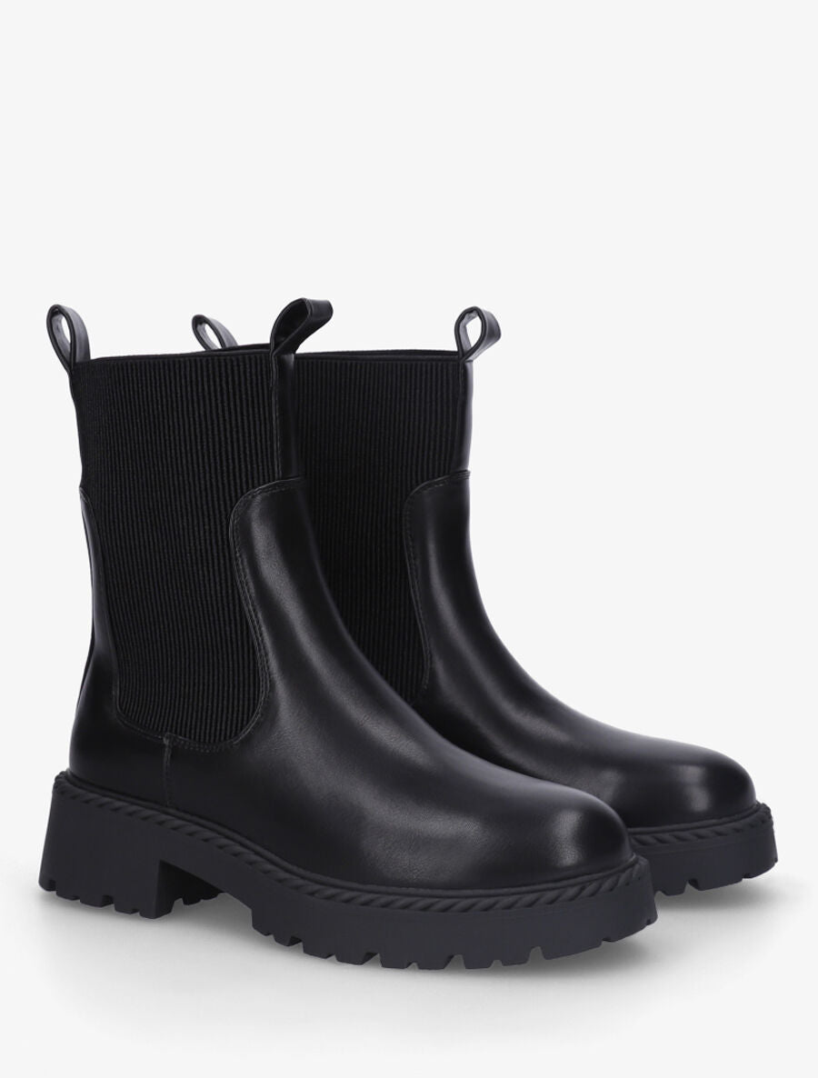 Bottines unies style chelsea - Noir - 4
