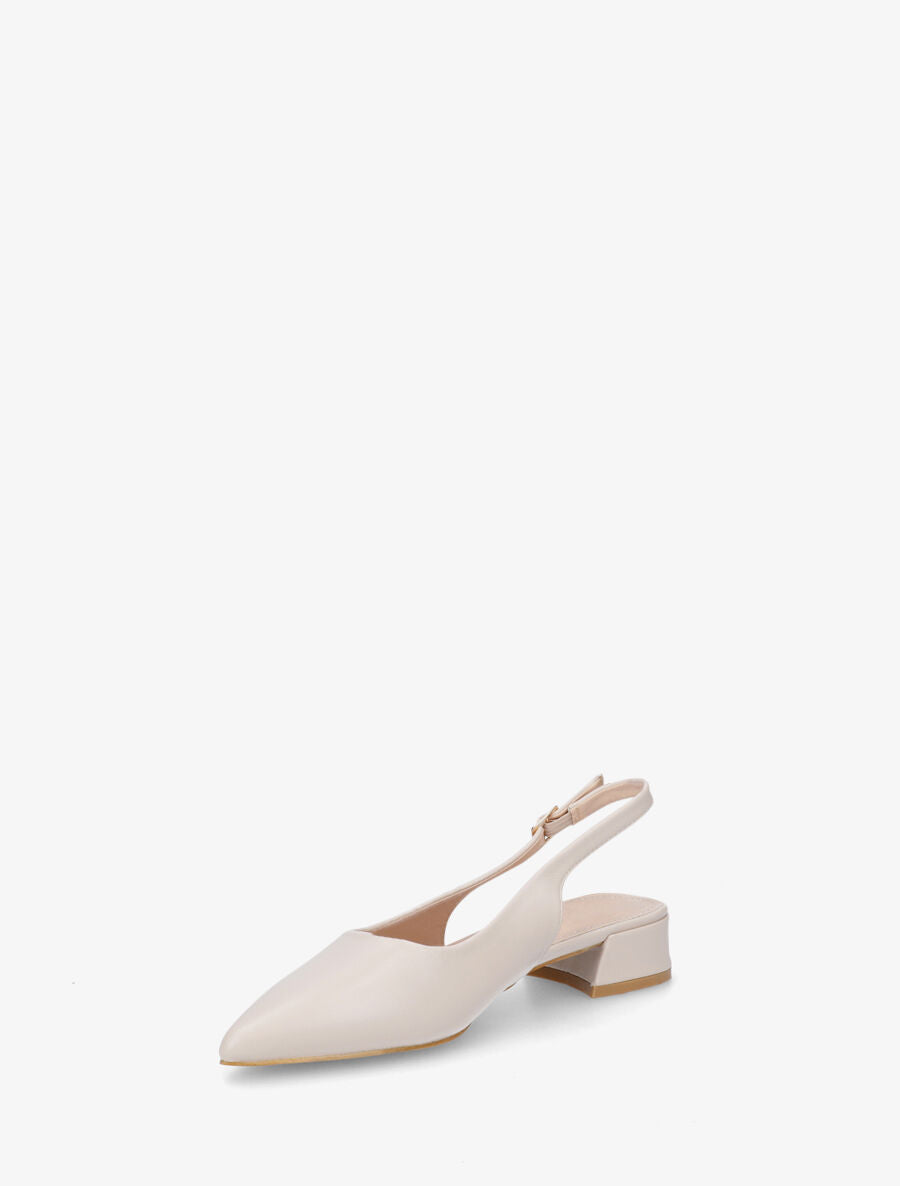 Ballerines pointues à quartier ouvert - Beige - 3