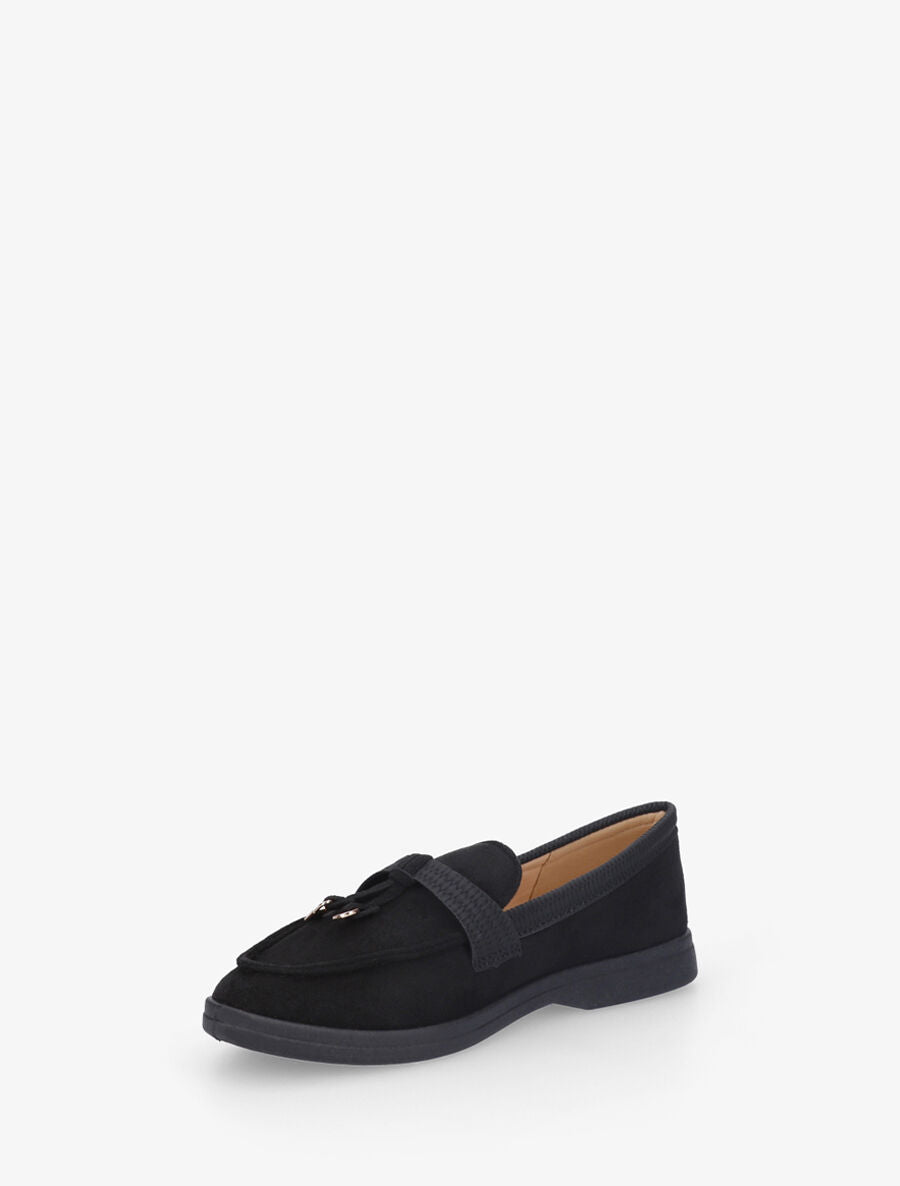 Mocassins plats à empiècement métal - Noir - 3