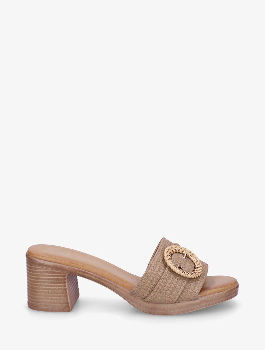 Mules à ganse effet panier d&