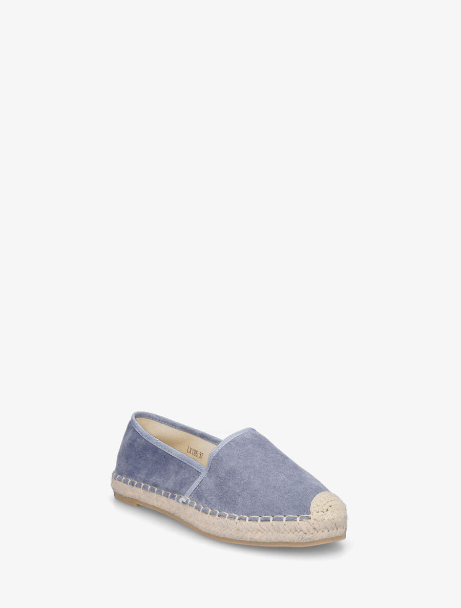 Espadrilles plates en suédine - Bleu denim - 2