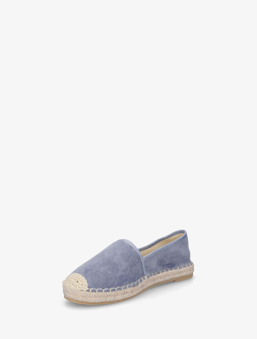 Espadrilles plates en suédine - Bleu denim - 3