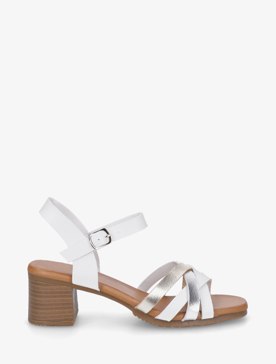Sandales à brides entrelacées - Blanc - 1