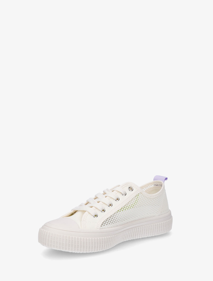 Sneakers unies en toile - Beige - 3