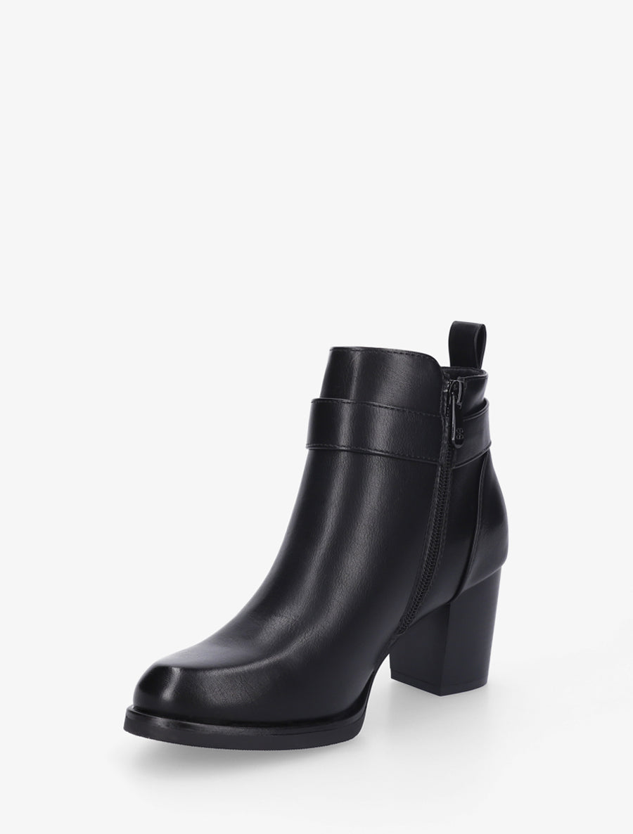 Bottines basiques en simili - Noir - 3