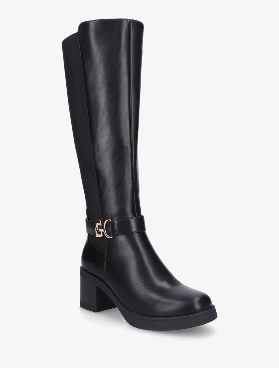 Bottes élastiquées à boucle - Noir - 2