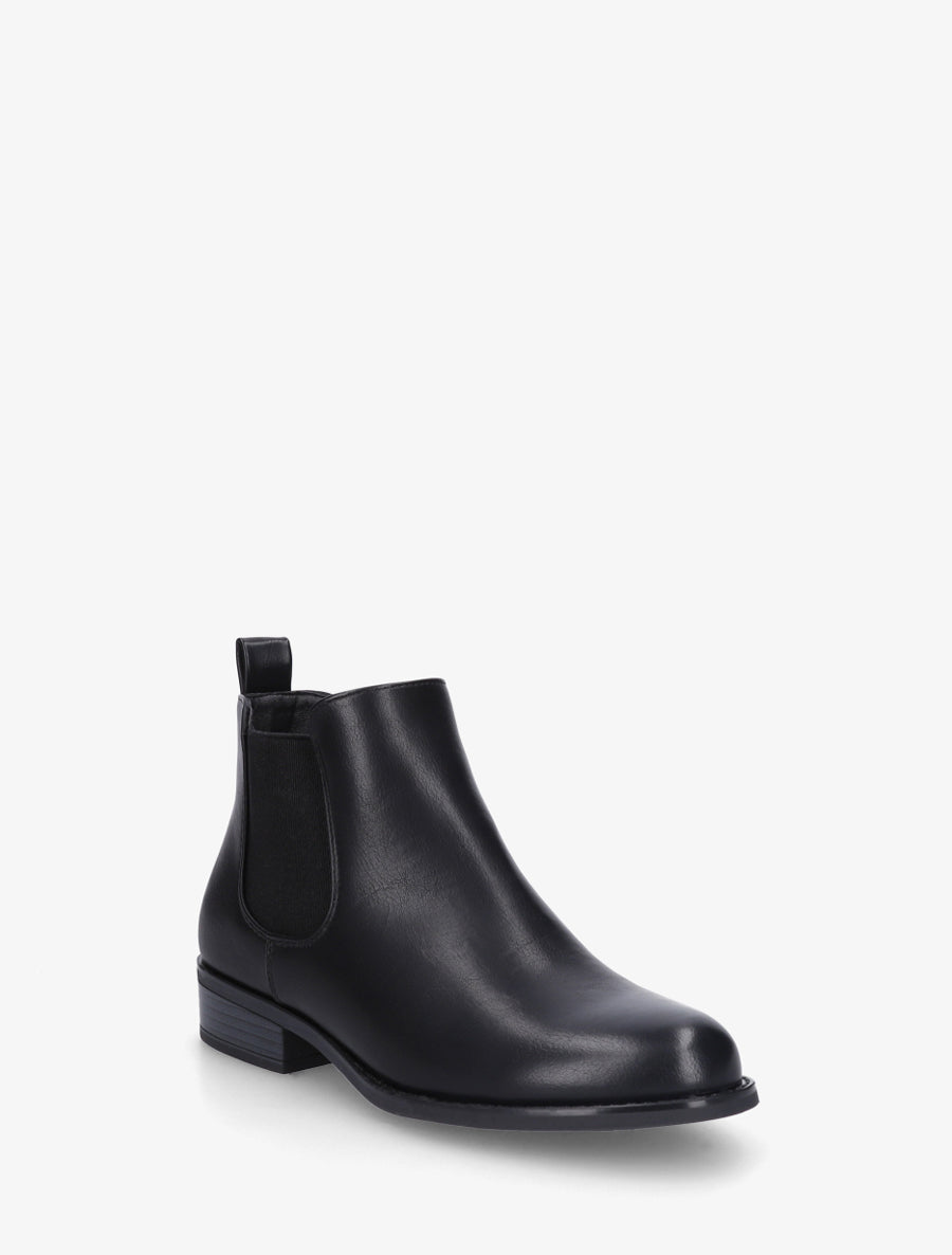 Bottines basiques en simili - Noir - 2