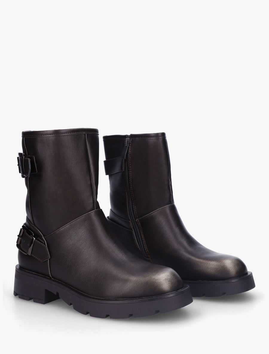 Boots montantes style motard - Anthracite - 4