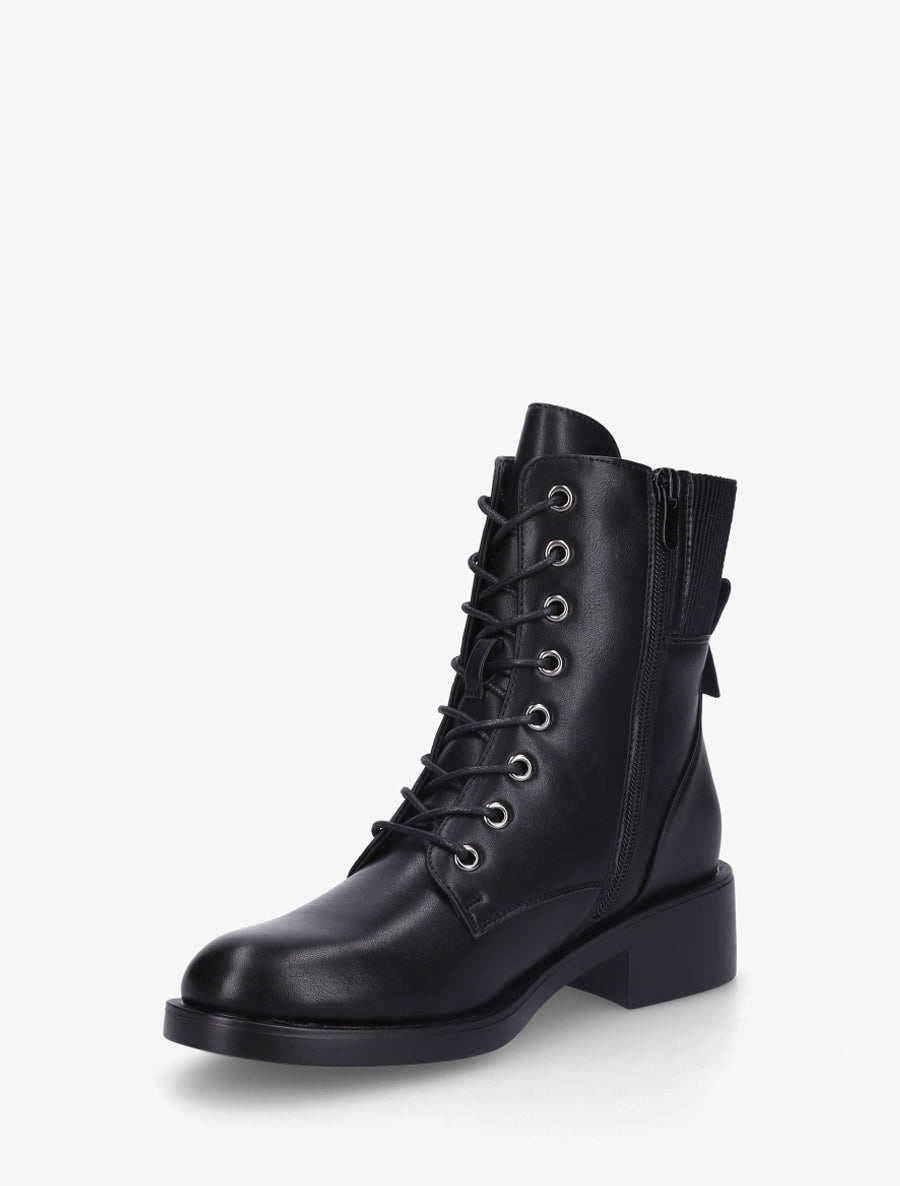 Boots montantes à lacets - Noir - 3