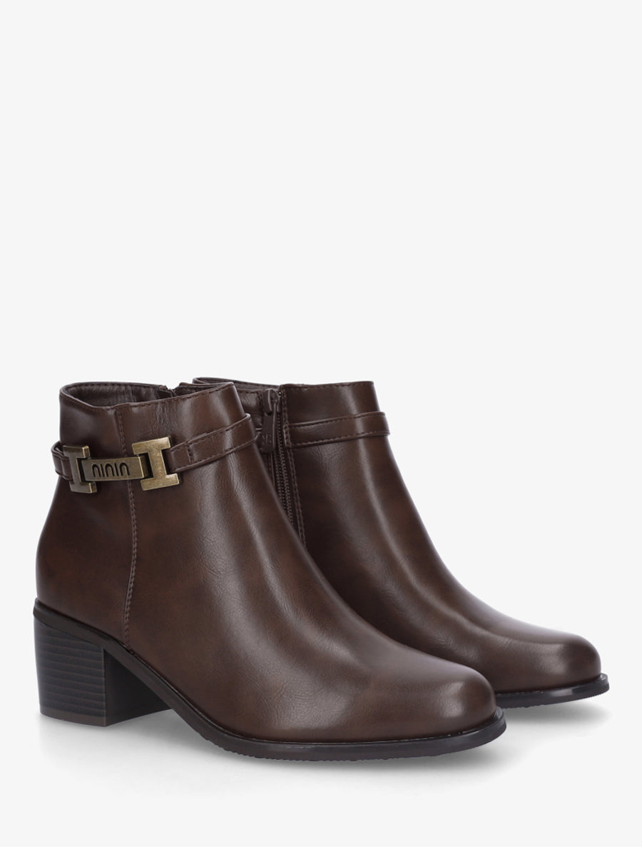 Bottines classiques à boucle - Marron - 4