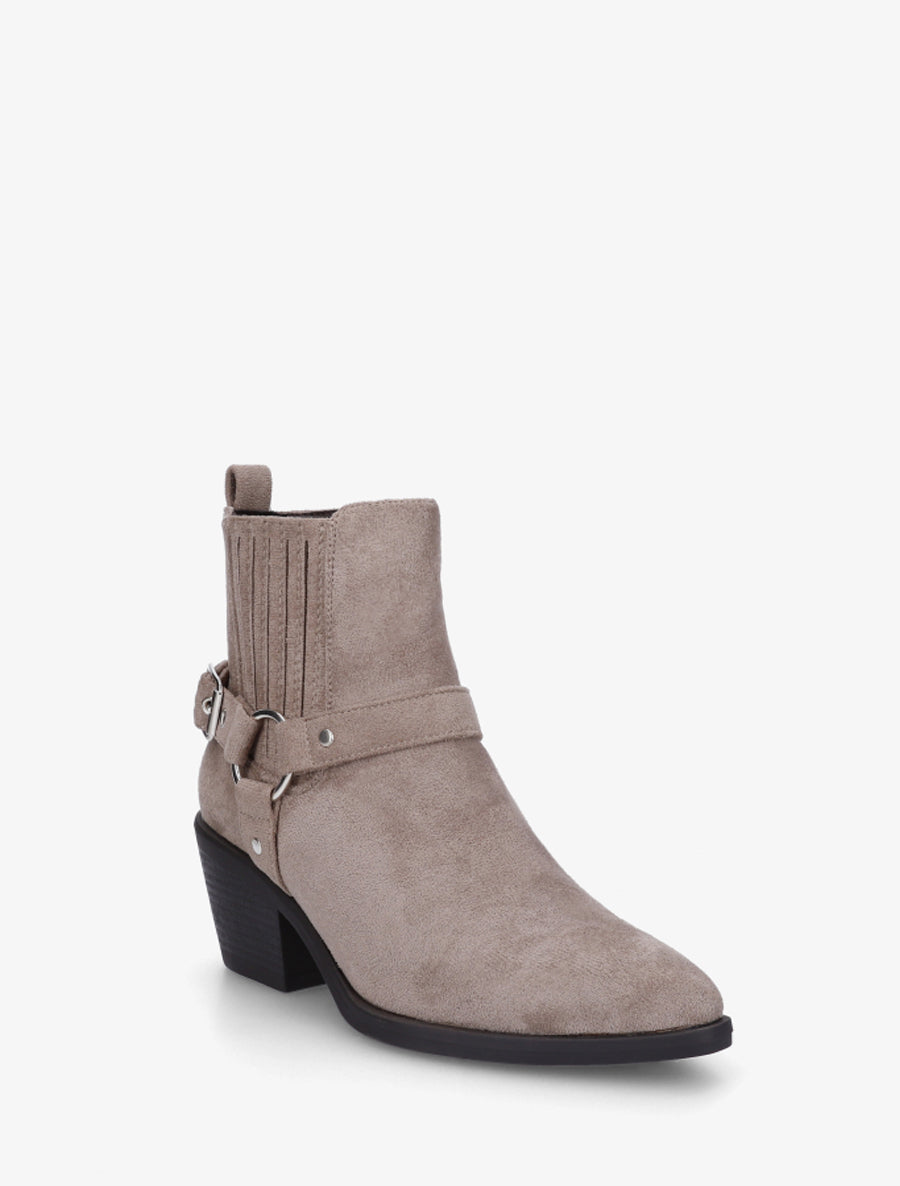 Bottines en suédine style chelsea - Taupe - 2