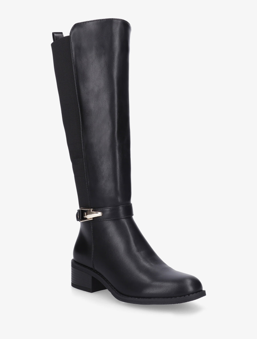 Bottes élastiquées à empiècement métallique - Noir - 2