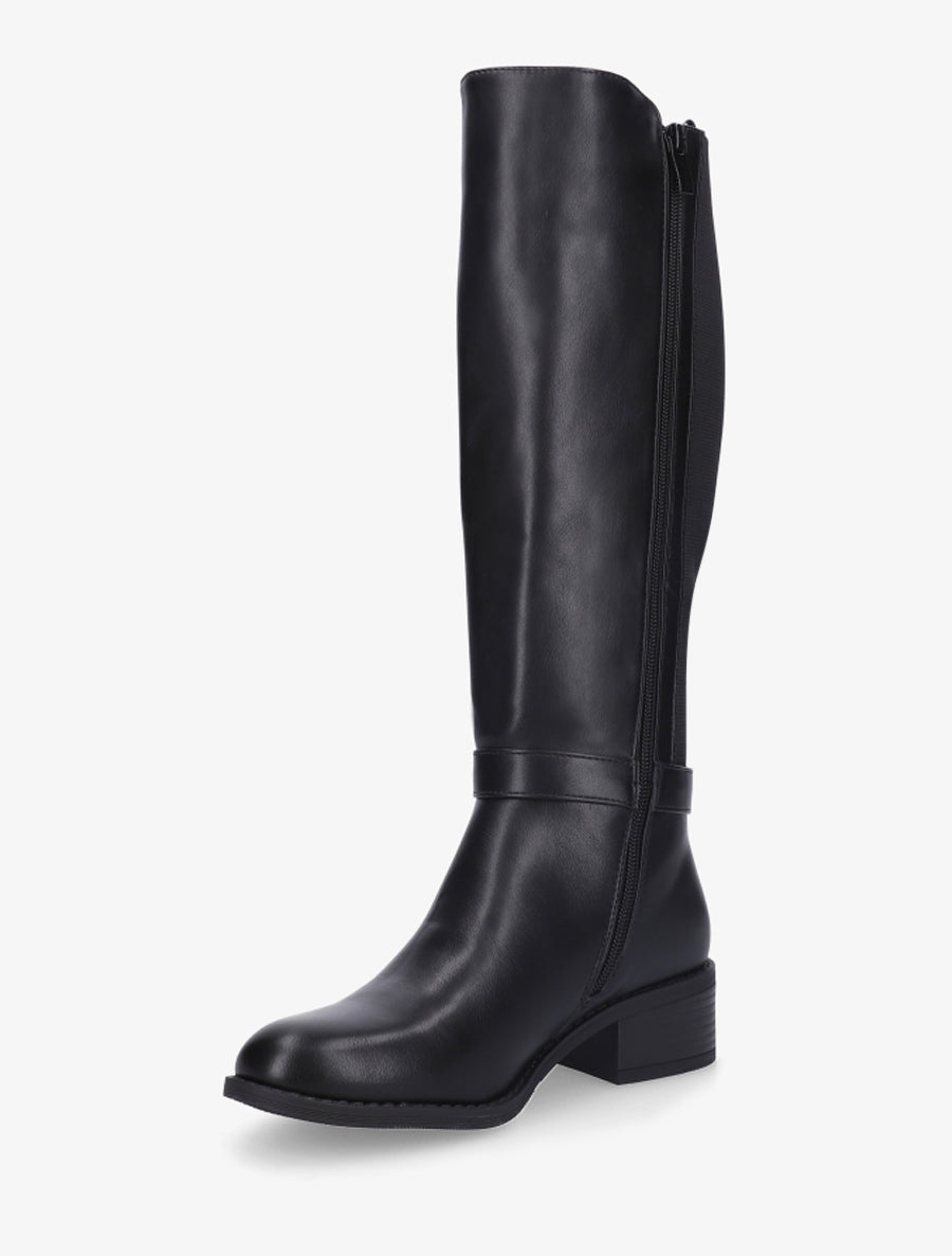 Bottes élastiquées à empiècement métallique - Noir - 3