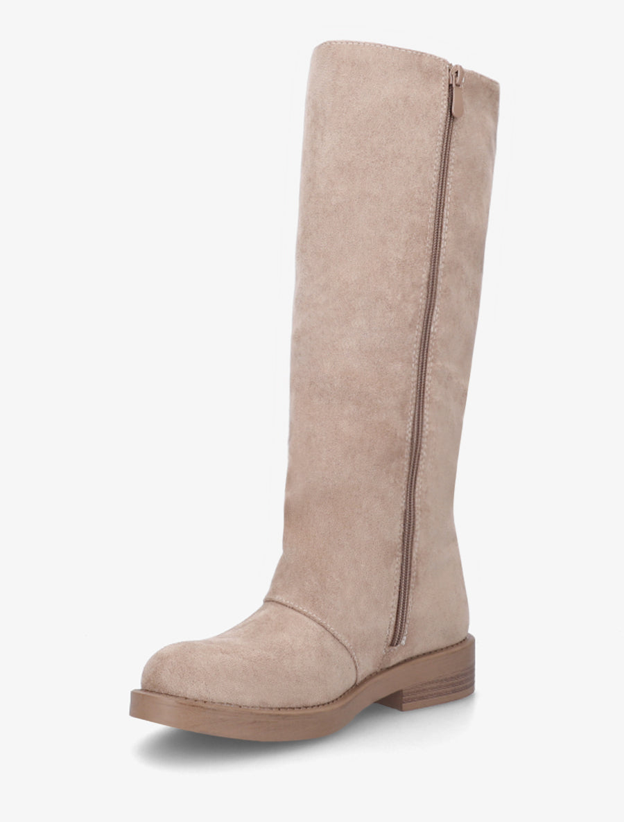 Bottes à franges en suédine - Taupe - 3