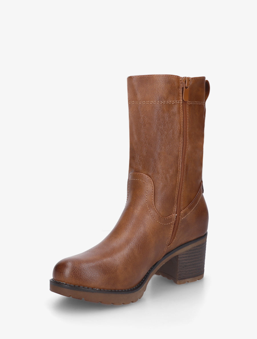 Bottines montantes classiques - Camel - 3