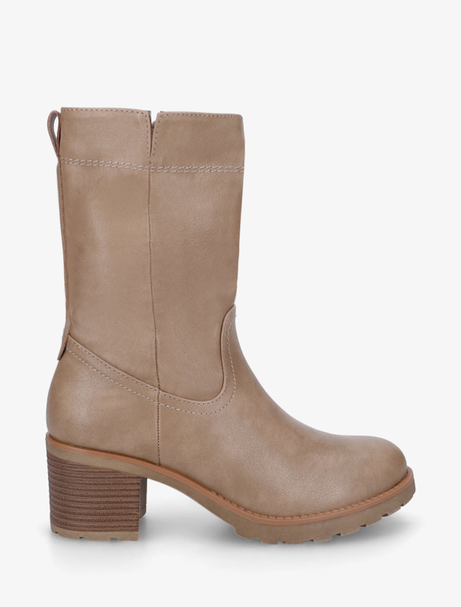 Bottines montantes classiques - Taupe - 1