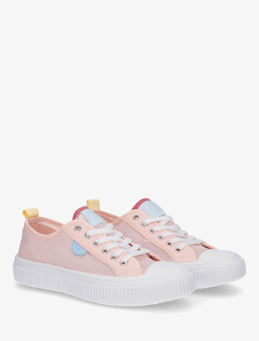 Tennis basique en tissu ajouré - Rose - 4