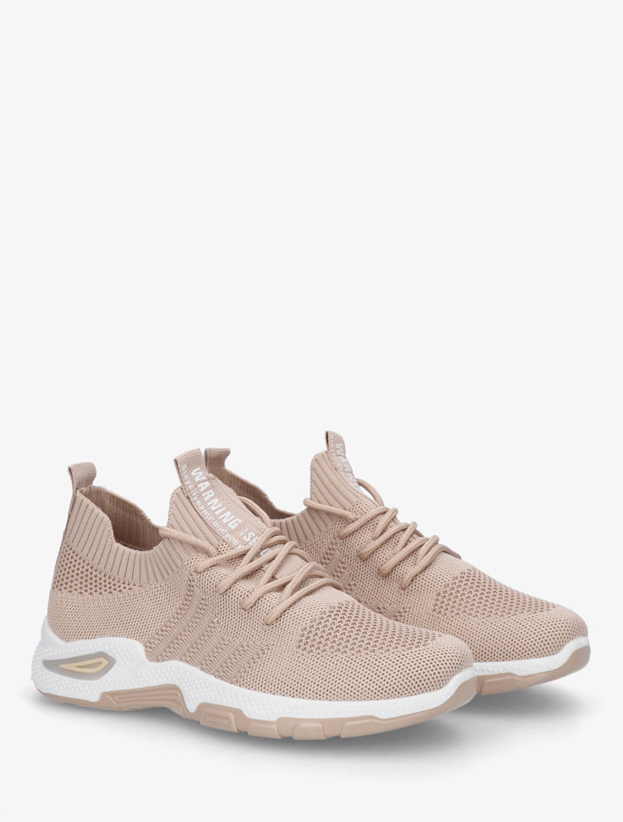 Baskets souples en maille - Beige foncé - 4