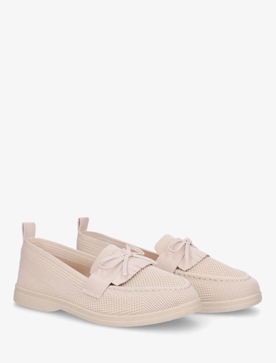 Mocassins en maille à nœud - Beige - 4