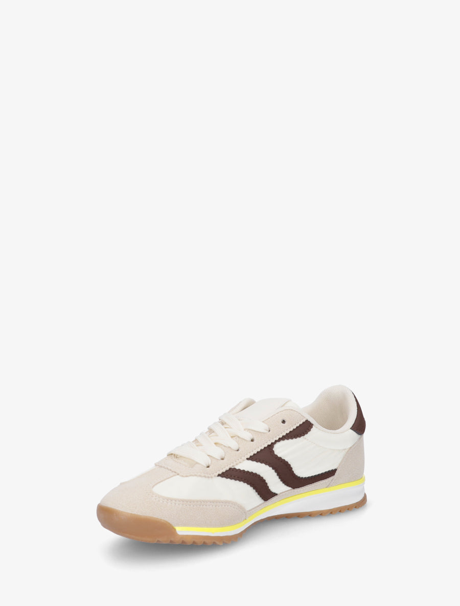 Baskets classiques à bandes dentelées - Beige - 3