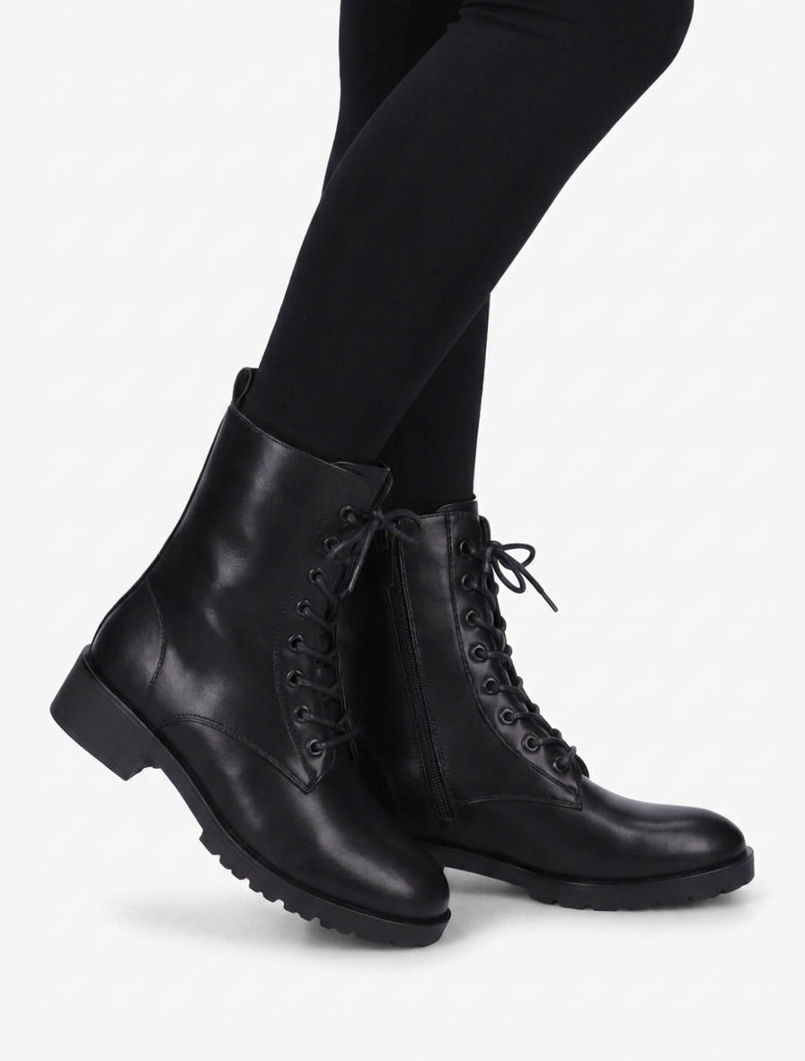 Schnürstiefeletten - Schwarz