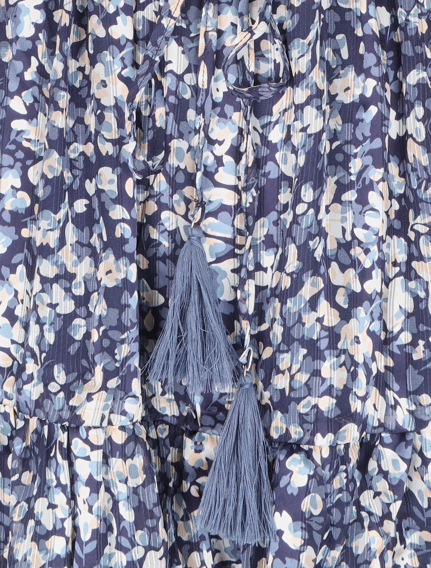 Robe patineuse volantée et satinée - Bleu - 3