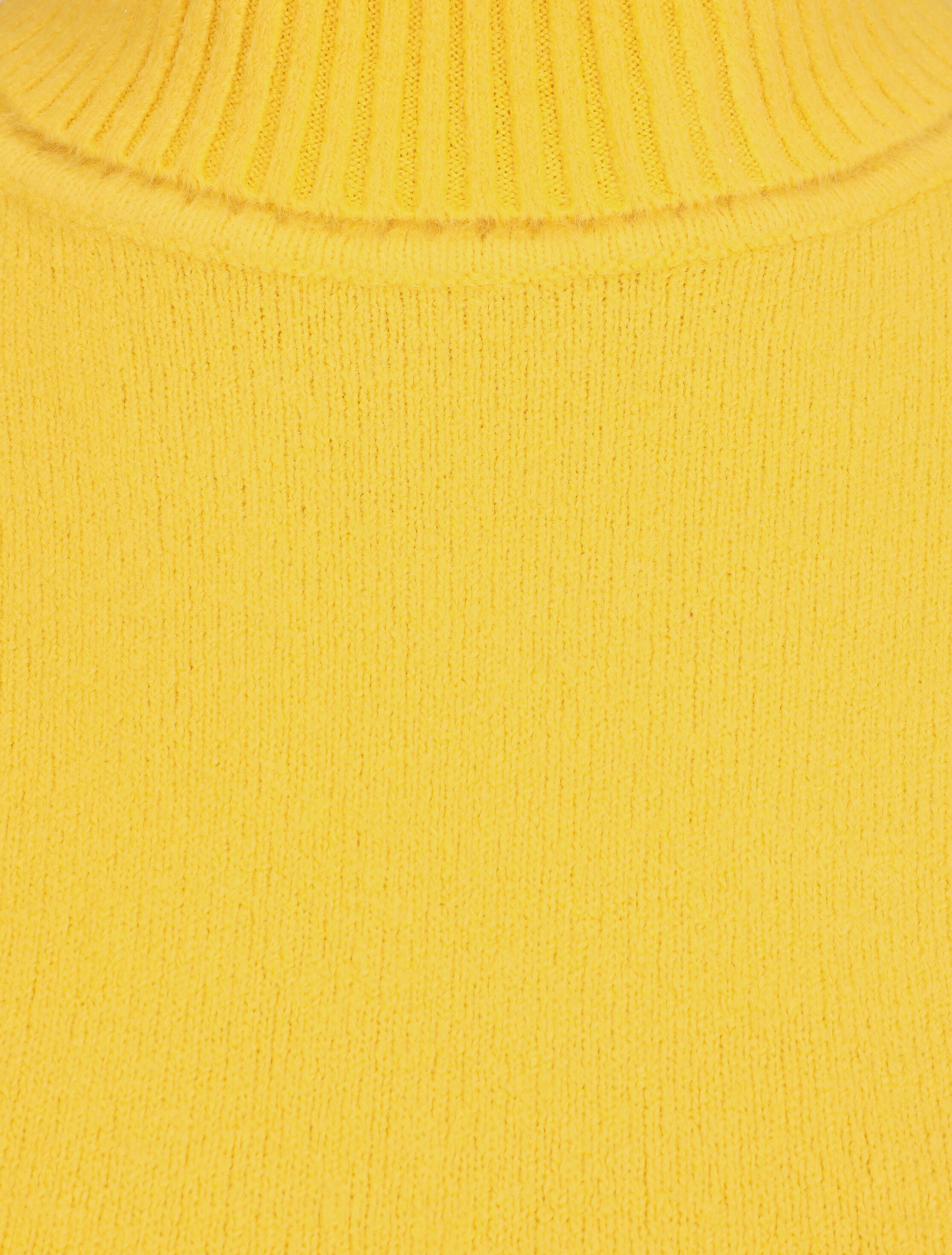 Pull col roulé en laine mélangée - Jaune - 3