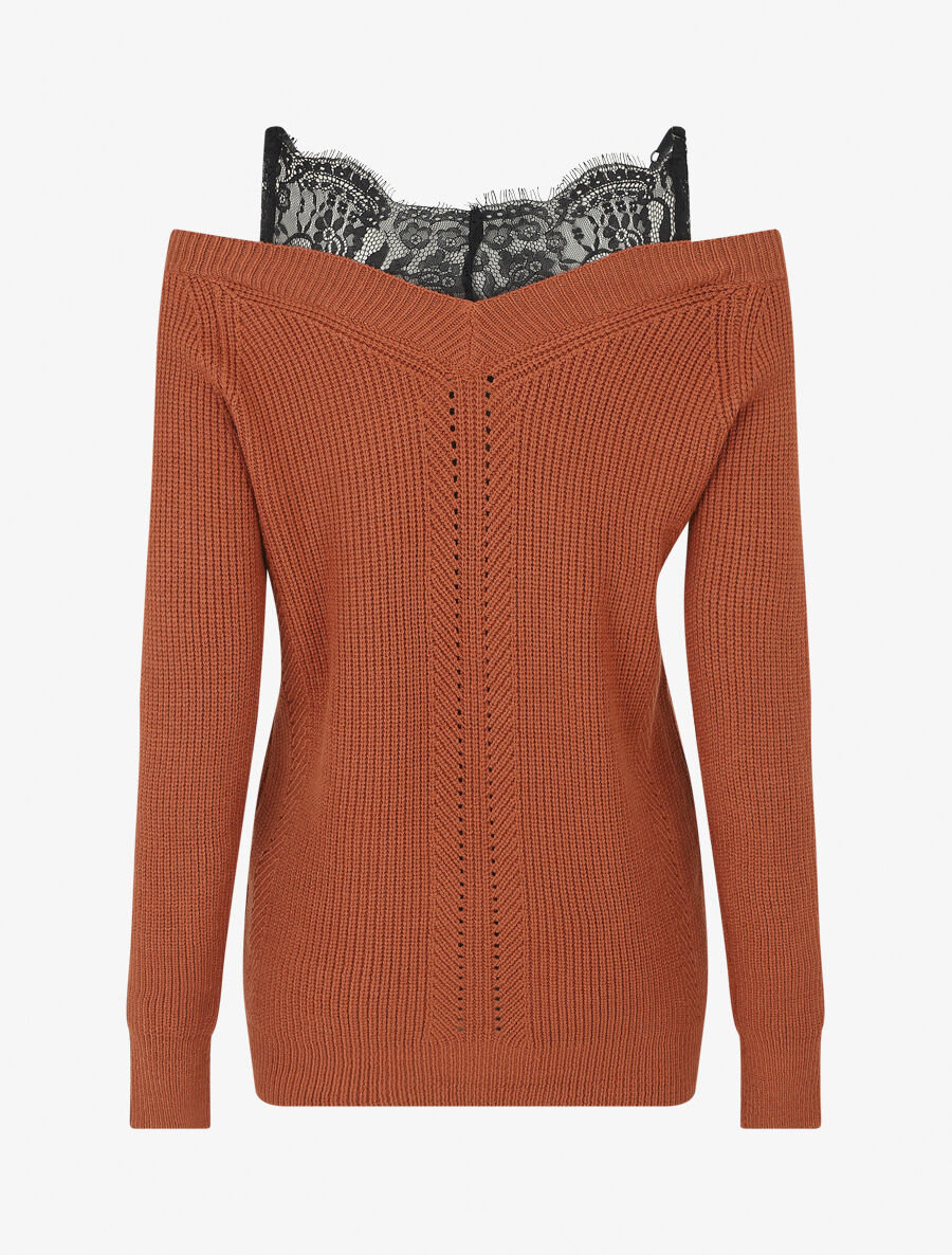 Pull col bardot et débardeur trompe l&