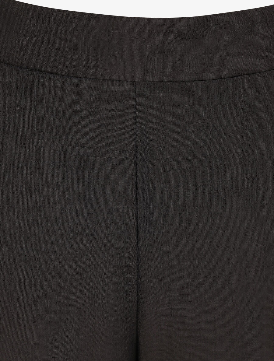 Pantalon ample taille haute élastiquée - Noir - 3