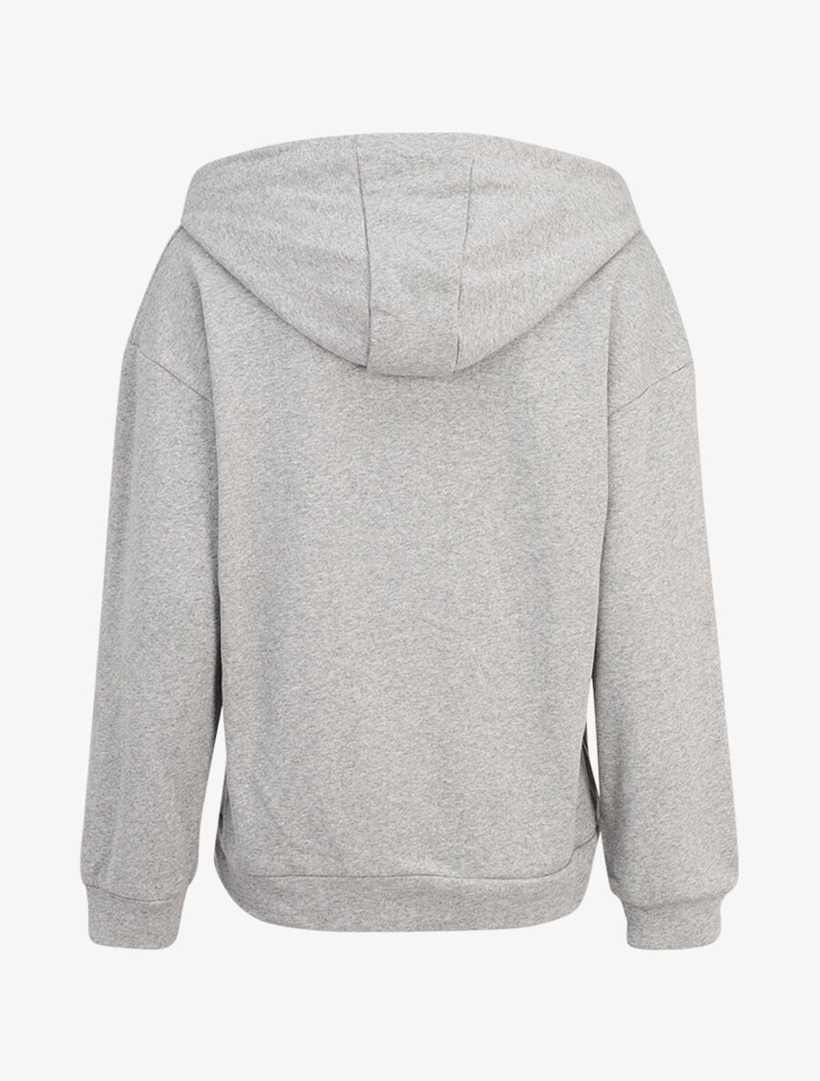 Sweat à capuche zippé - Gris chiné - 2