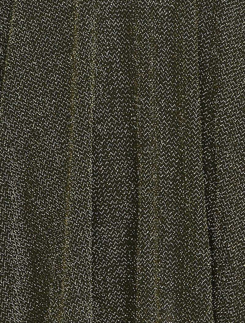 Robe patineuse irisée à détail en simili - Noir/doré - 3