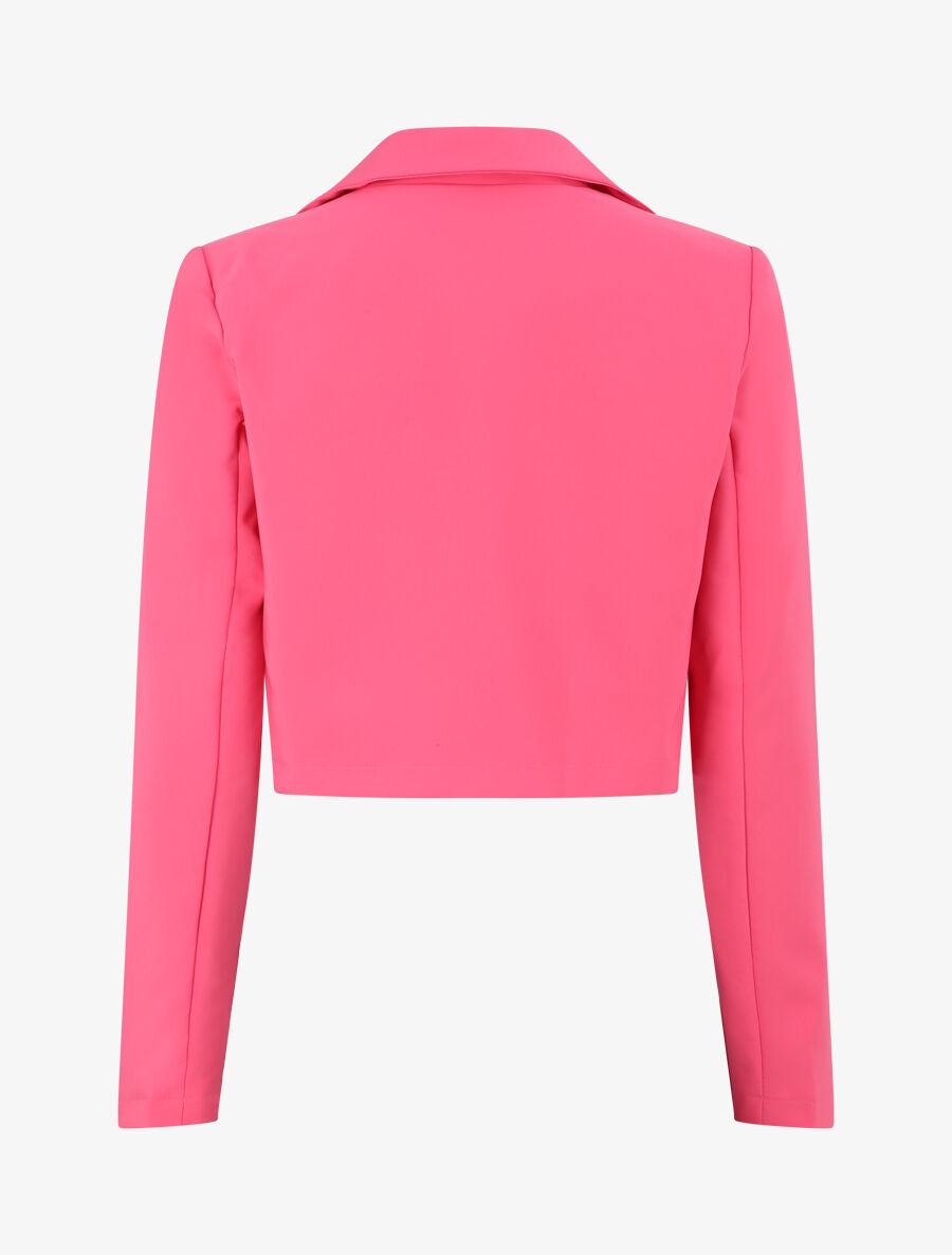 Veste courte unie - Fushia - 2