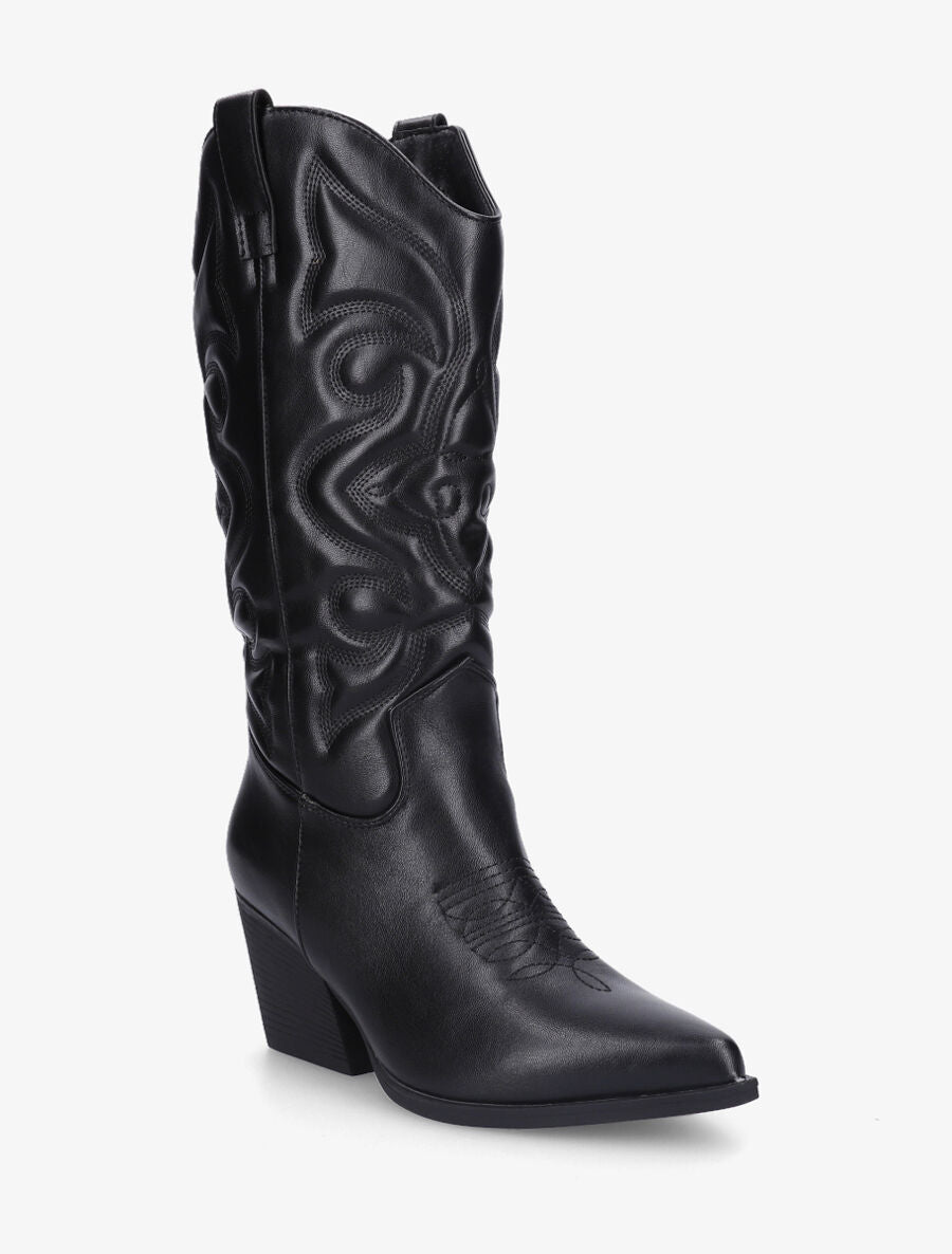 Bottes style santiags - Noir - 2