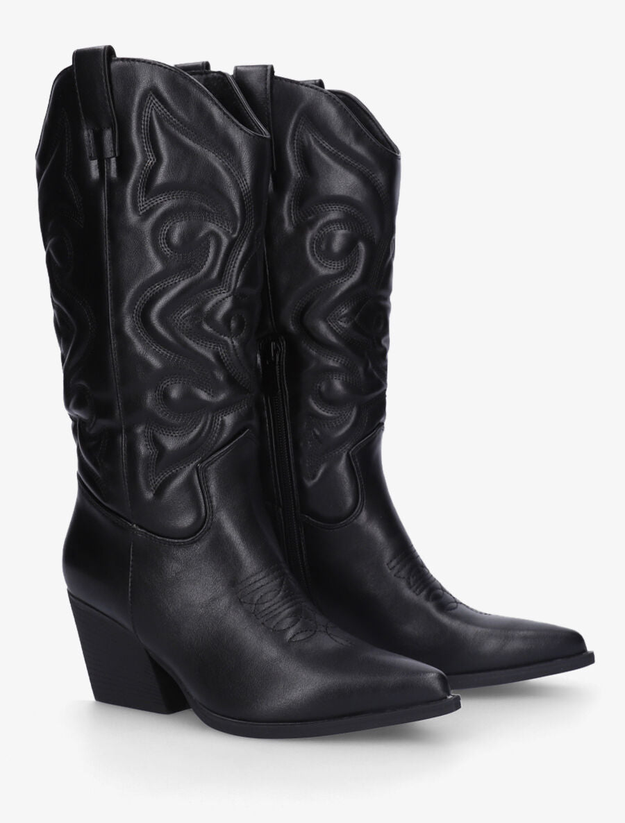 Bottes style santiags - Noir - 4