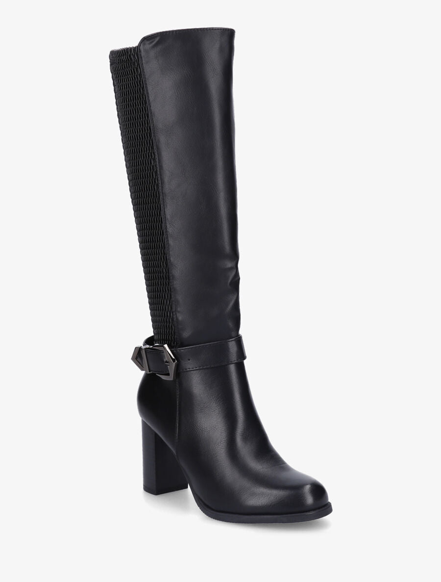 Bottes à contrefort style cotte de maille - Noir - 2