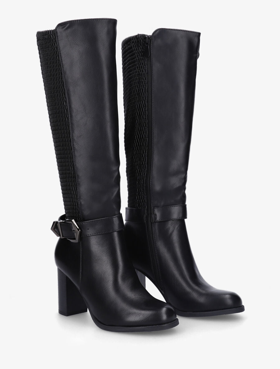 Bottes à contrefort style cotte de maille - Noir - 4
