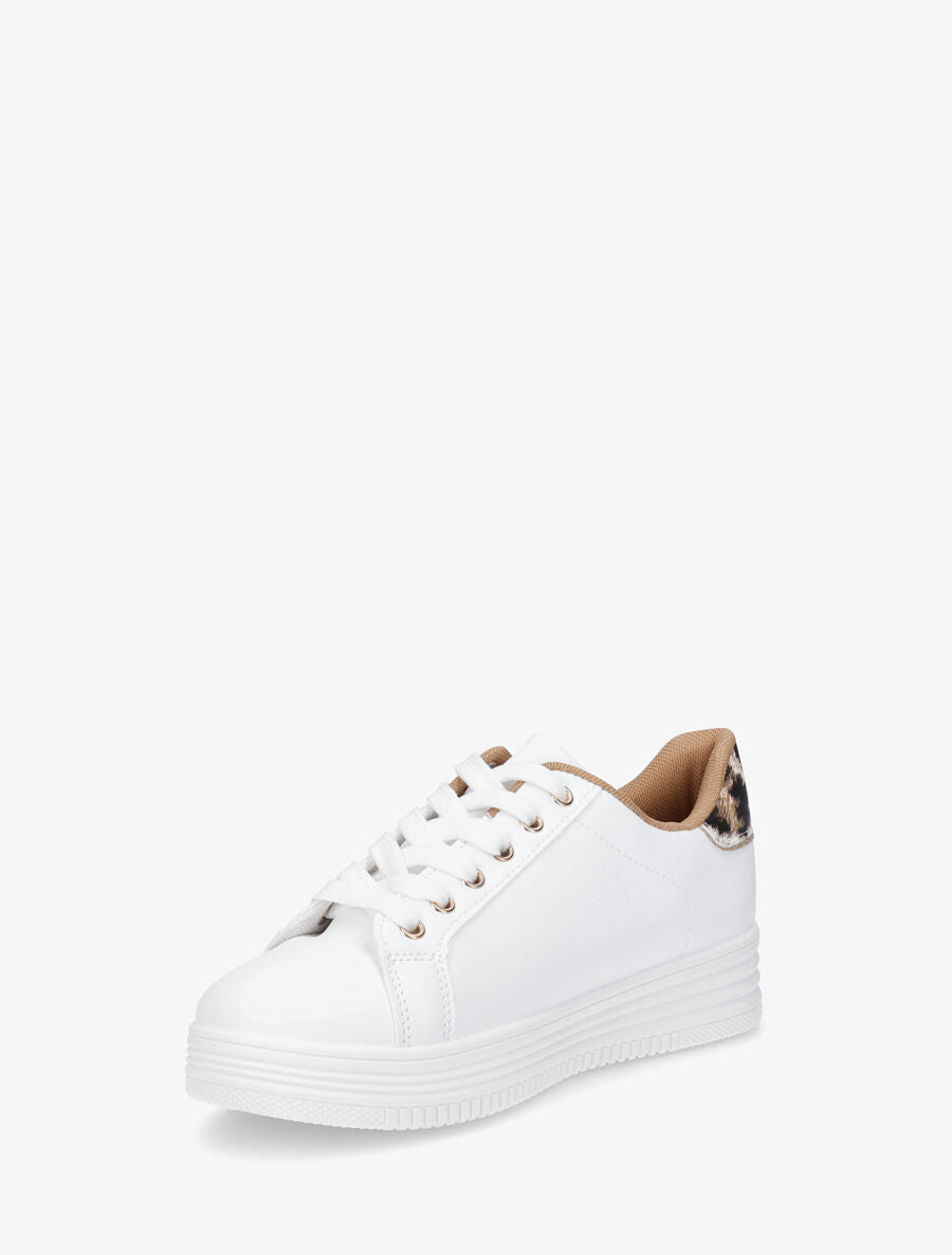 Sneakers en simili à bandes irisées et texturées - Or - 3