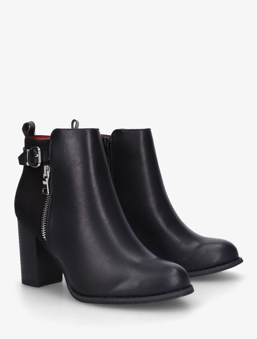 Bottines hautes bi-matière - Noir - 4