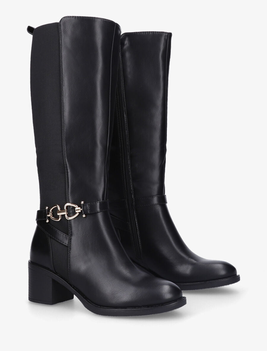 Bottes classiques en simili - Noir - 4