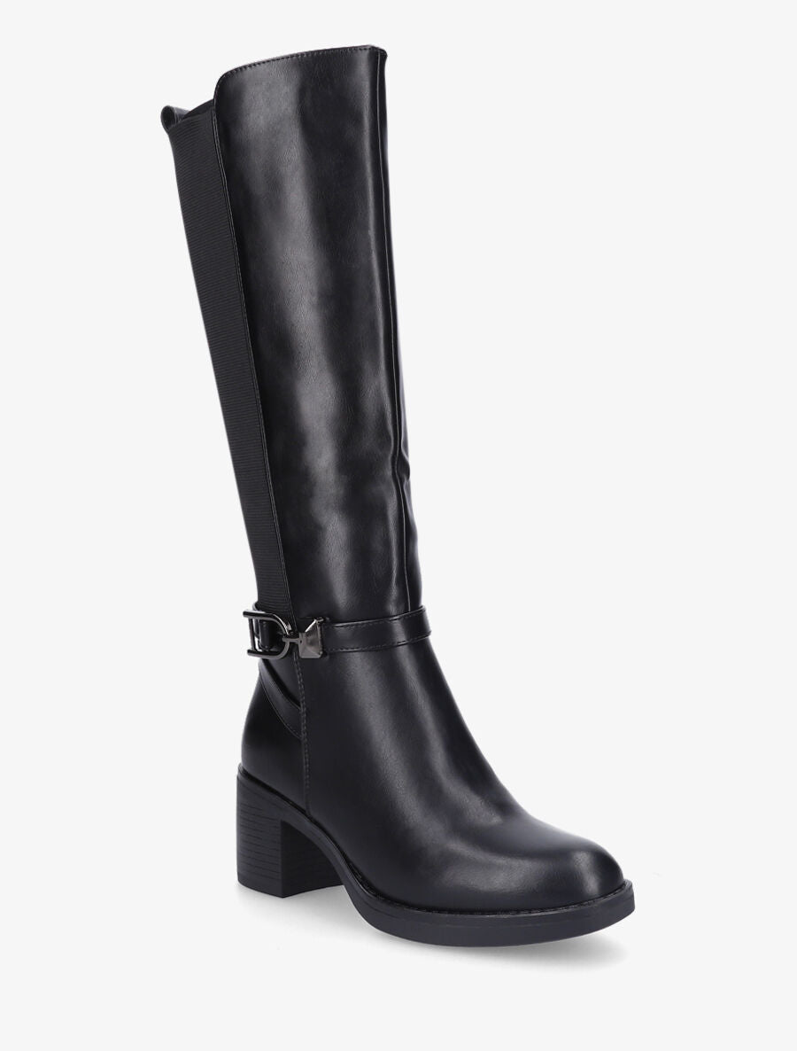 Bottes élastiquées sanglé - Noir - 2