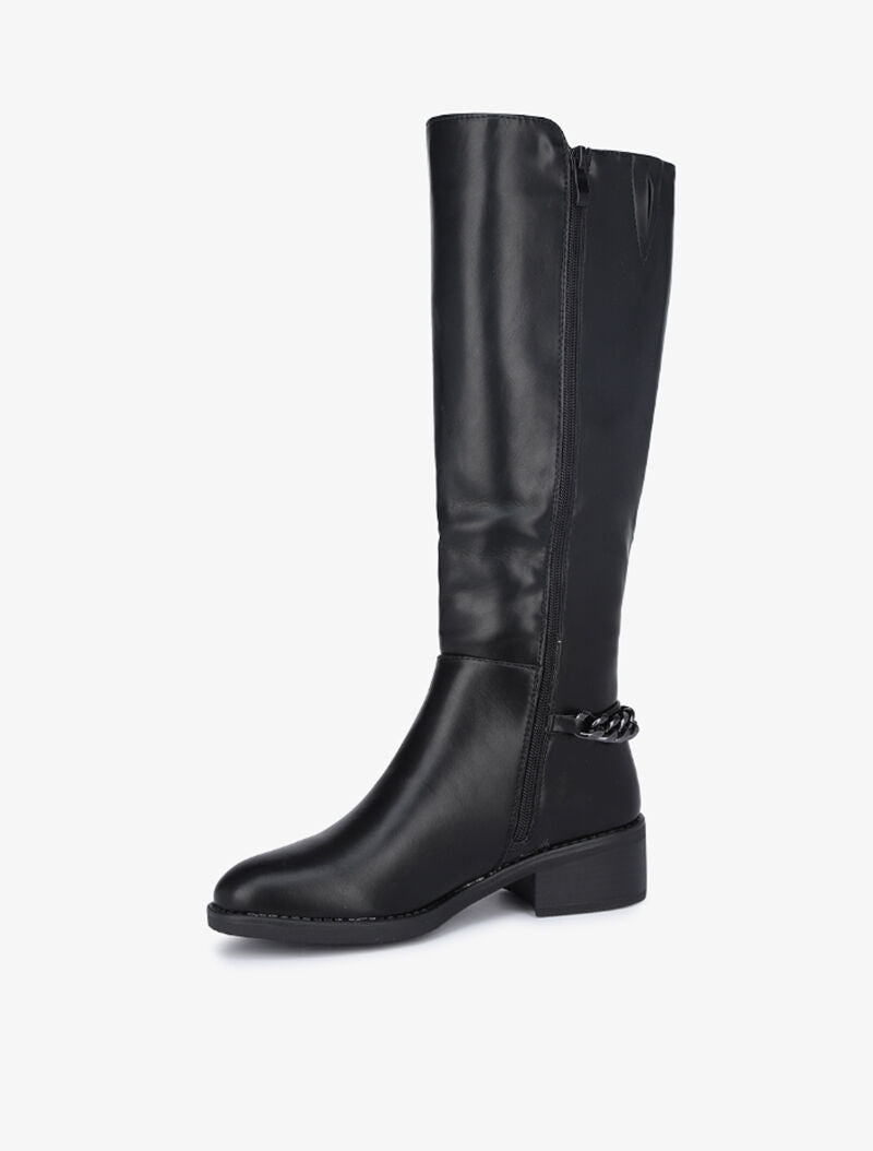 Bottes à contrefort chaîne - Noir - 3