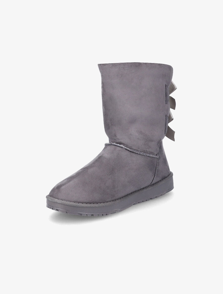 Boots fourrées à double flots - Gris foncé - 3