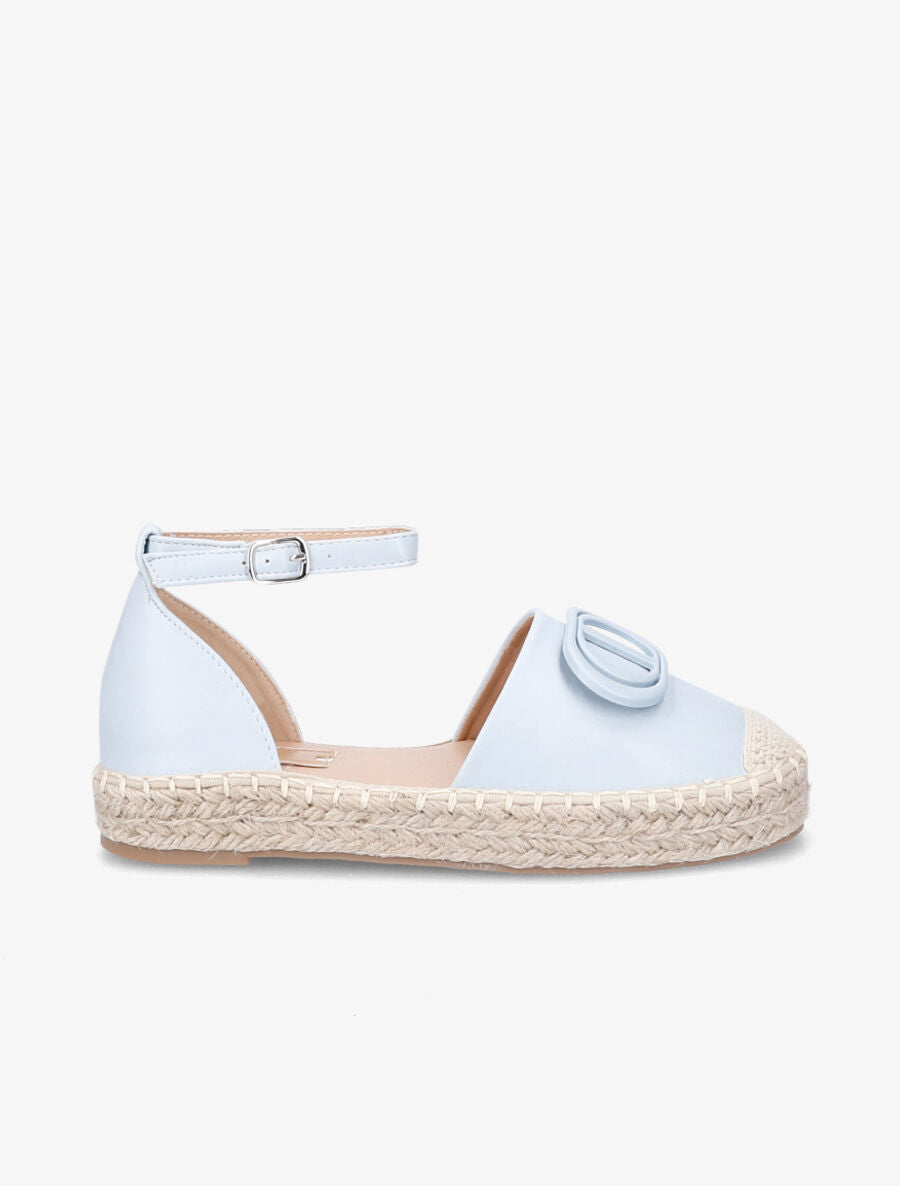 Espadrilles en simili à plateforme - Bleu ciel - 1