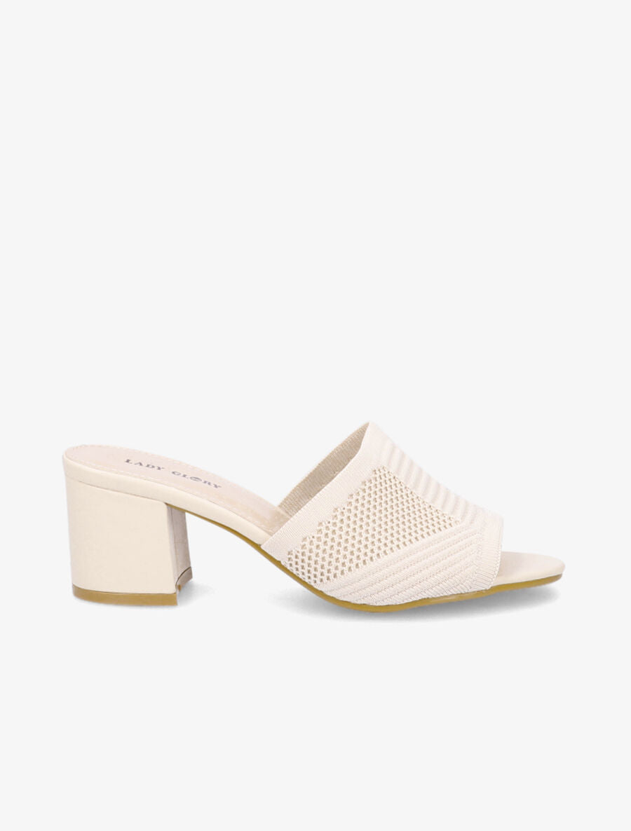Mules en mesh - Beige - 1