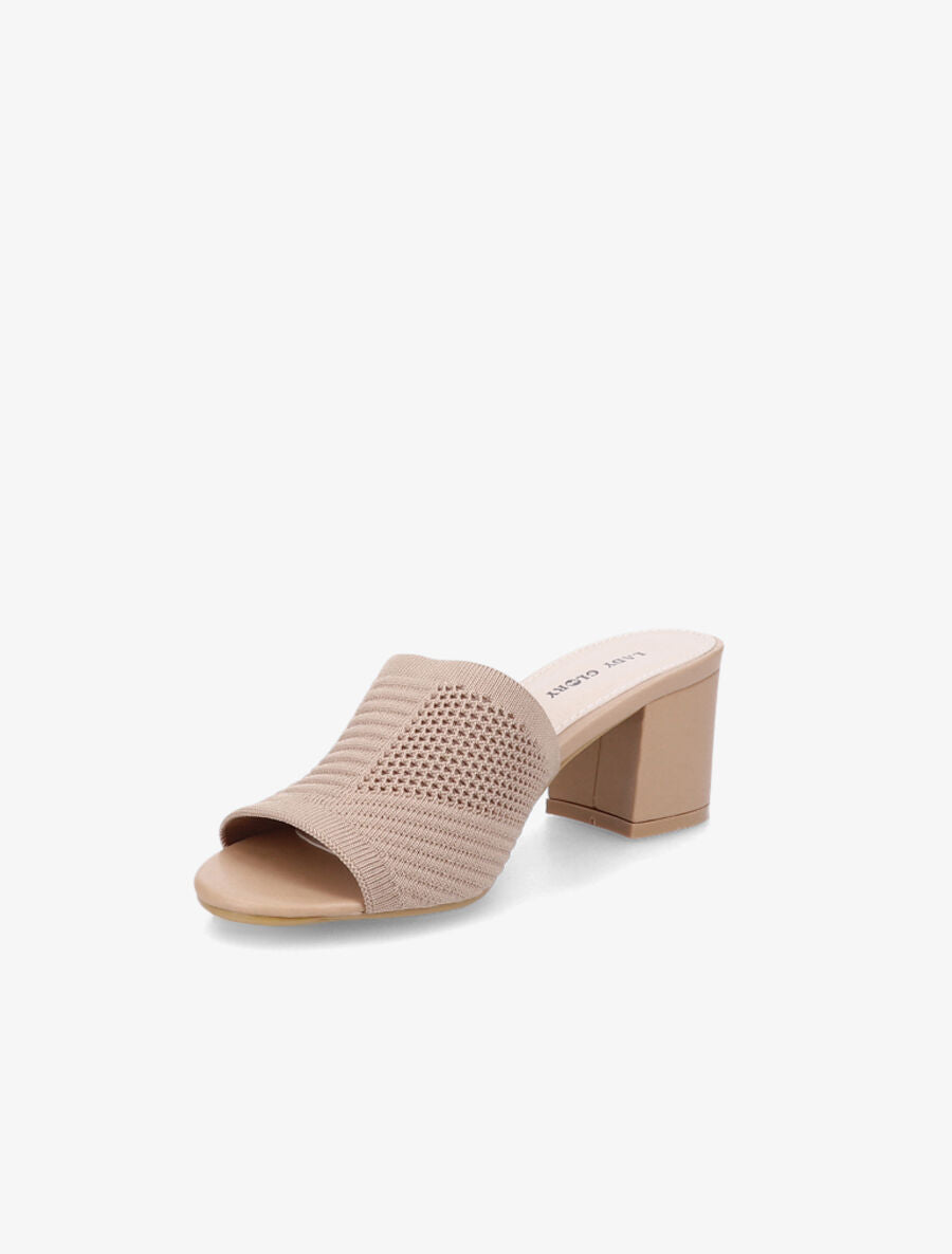 Mules en mesh - Taupe - 3