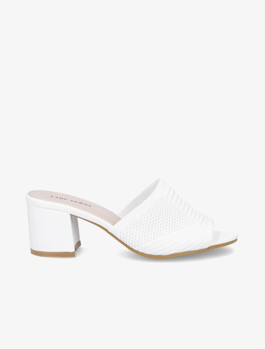 Mules en mesh - Blanc - 5