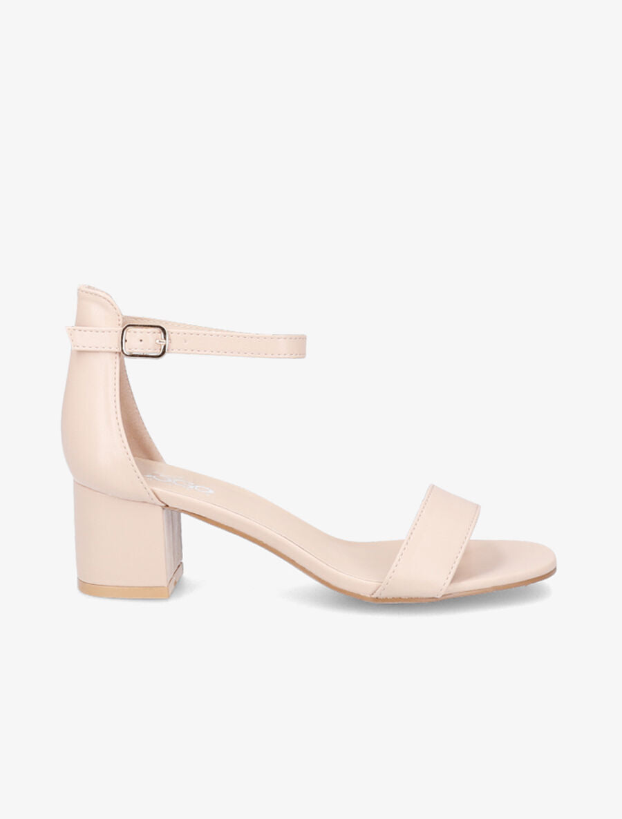 Sandales classiques en simili - Nude - 5