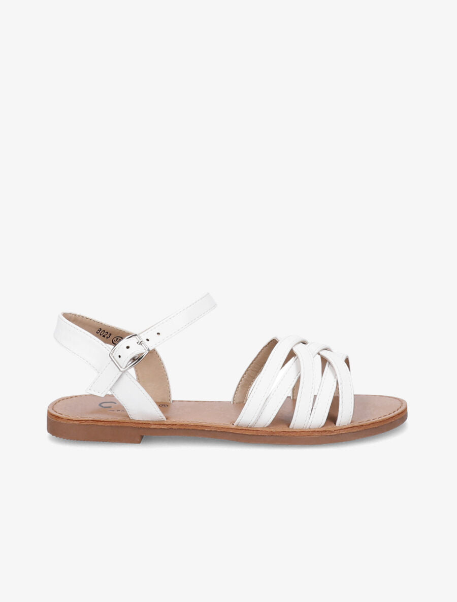 Nu-pieds classiques à ganses entrecroisées - Blanc - 6