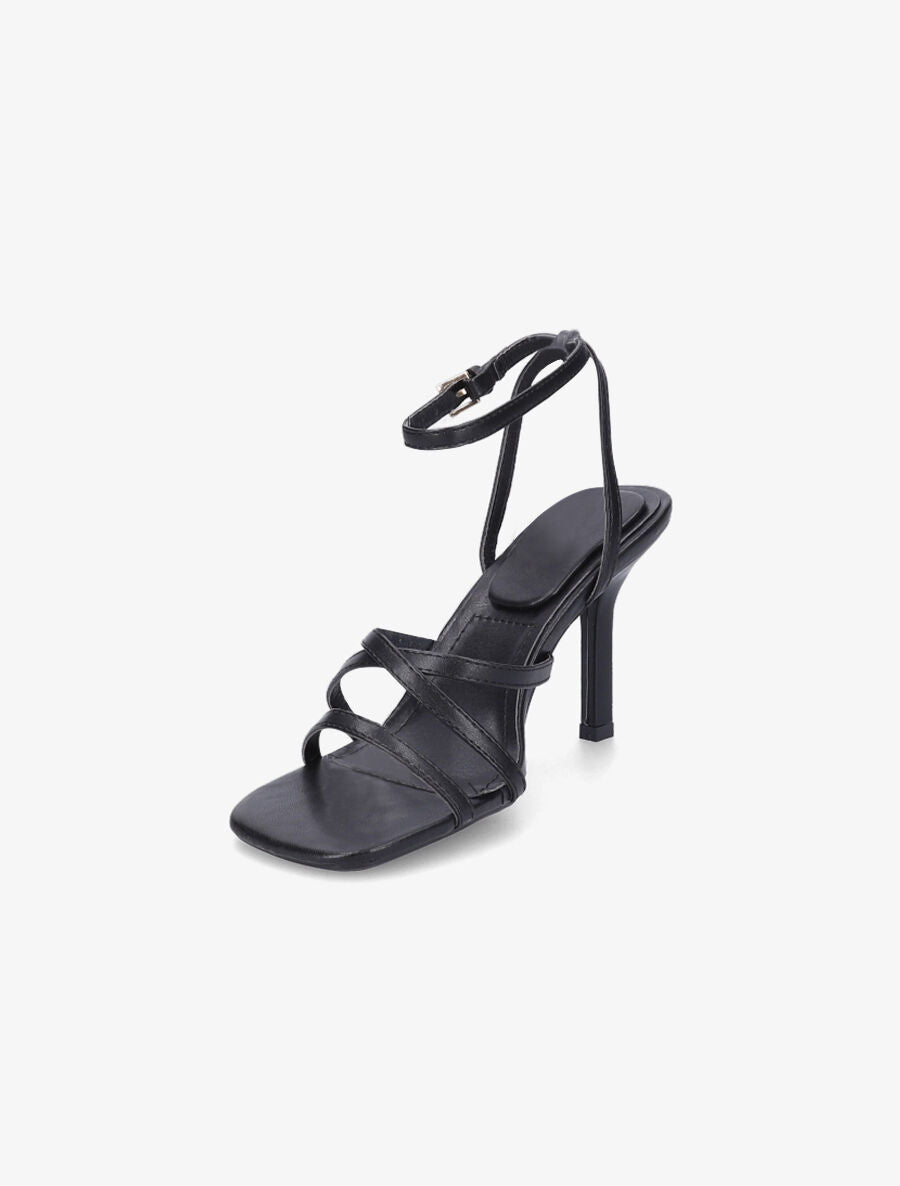 Sandales multi-brides à talon aiguille - Noir - 3