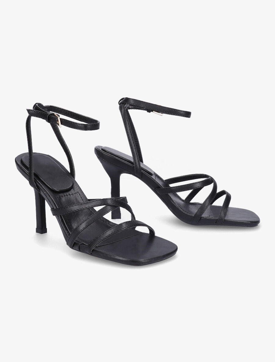 Sandales multi-brides à talon aiguille - Noir - 4